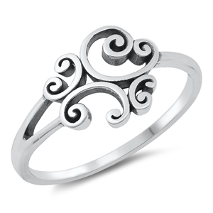 Silver Toe Ring - Abstract