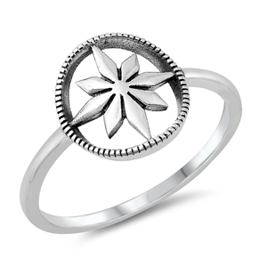 Silver Toe Ring - Compass