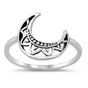 Silver Ring - Crescent Moon