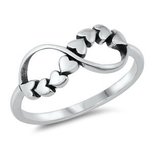 Silver Ring - Infinity Hearts