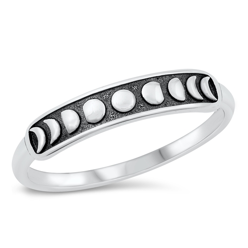 Silver Ring - Moon Phases