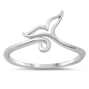 Silver Toe Ring - Whale Tail