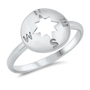 Silver Ring - Compass