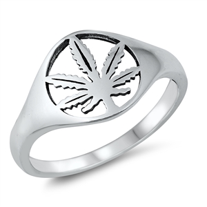 Silver Ring - Marijuana
