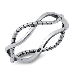 Silver Ring - Rope Braid
