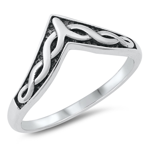 Silver Ring - Celtic V-Shape