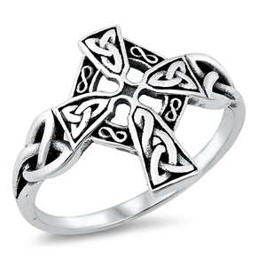 Silver Ring - Celtic Cross