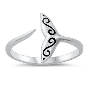 Silver Ring - Whale Tail