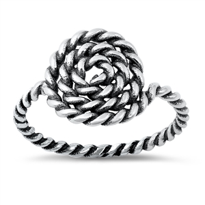 Silver Ring - Rope