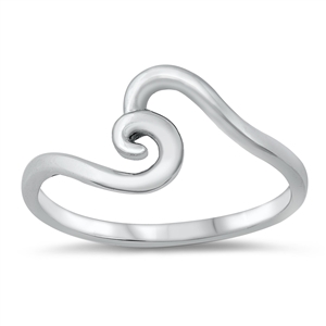 Silver Ring - Swirl Wave