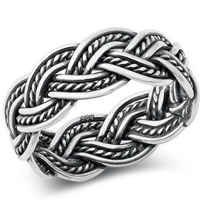 Silver Ring - Braided Band