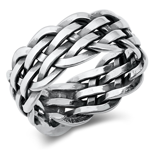 Silver Ring - Braided Band