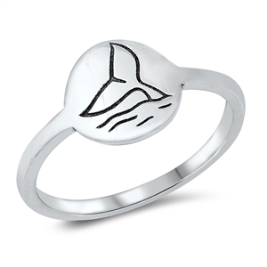 Silver Toe Ring - Whale Tail