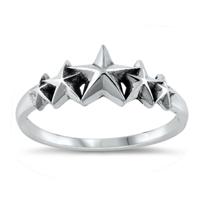 Silver Ring - Stars