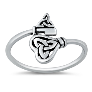 Silver Ring - Celtic Key