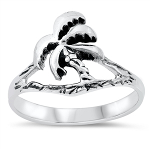 Silver Ring - Palm Tree