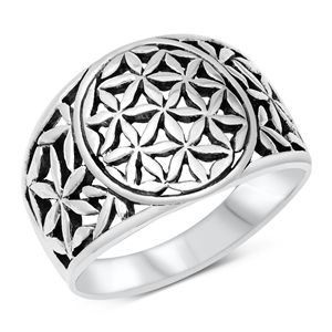 Silver Ring - Floral Filigree