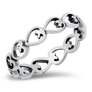 Silver Ring - Hearts