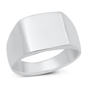 Silver Ring - Square Signet