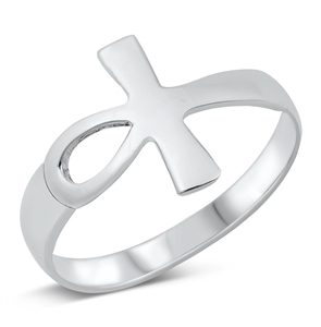 Silver Ring - Ankh Cross