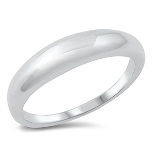 Silver Ring - Thin Dome
