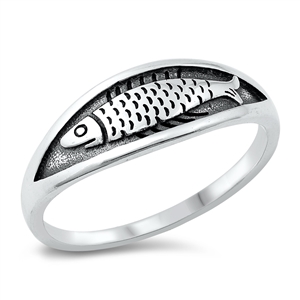 Silver Ring - Fish