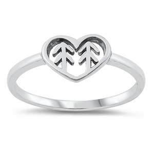 Silver Ring - Tree Hearts
