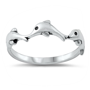 Silver Ring - Dolphin