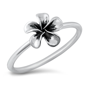 Silver Ring - Plumeria