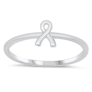 Silver Ring - Breast Cancer Ribbon