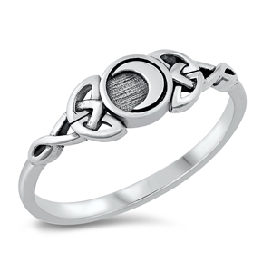 Silver Ring - Celtic Moon