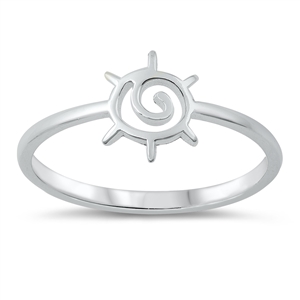 Silver Ring - Sun Spiral