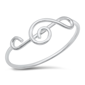 Silver Ring - Music Note