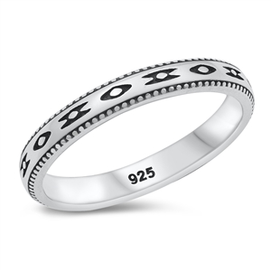 Silver Ring - Aztec Band