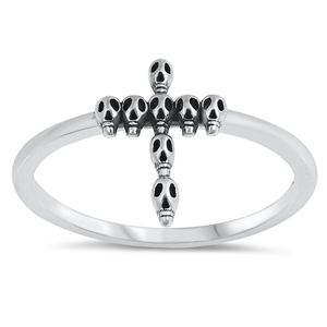 Silver Ring - Skull Cross
