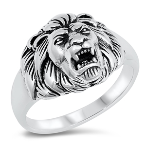 Silver Ring - Lion Head