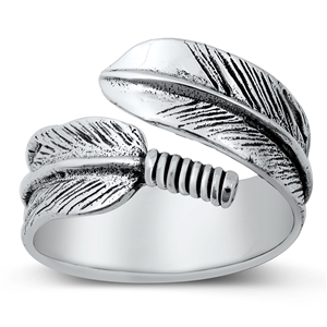 Silver Ring - Feather