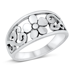 Silver Ring - Flower Filigree