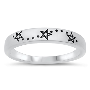 Silver Ring - Stars