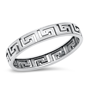 Silver Ring - Aztec Band