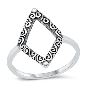 Silver Ring - Diamond Shape