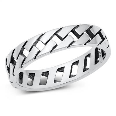 Silver Ring - Link Chain