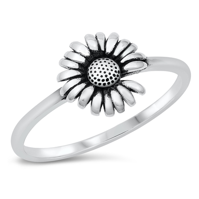Silver Ring - She Loves Me Sunflower