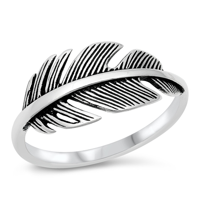 Silver Ring - Feather