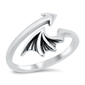 Silver Ring - Dragon's Wing & Tail