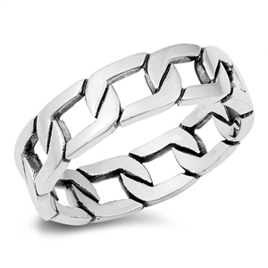 Silver Ring - Link Chain