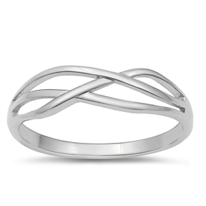 Silver Ring - Criss Cross