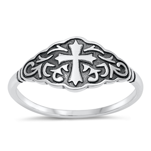 Silver Ring - Cross