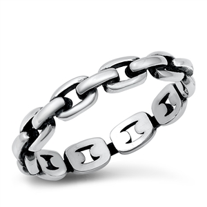 Silver Ring - Chain Link