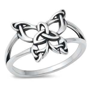 Silver Ring - Celtic Butterfly